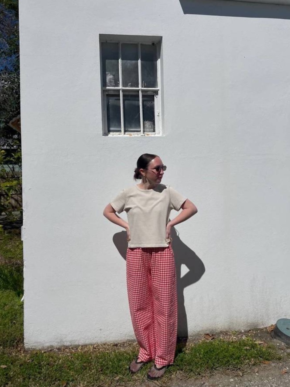 Le Bon Shoppe Arc Pants in Red Gingham M - Picture 2 of 10
